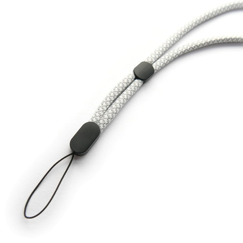 trage.band® Short Adjustable Wrist Lanyard White/Grey