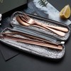 Portable Stainless Steel Flatware Set, Travel Camping Cutlery Set, Portable