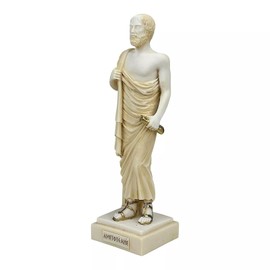 Aristotle Sculpture Cast Marble Greek Philosopher Scientist Patina
