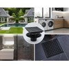 6 Inch Square Shower Drain Kit, Matte Black 304 Stainless