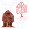 Clay Wooden Stamp Large Tree Pattern Big Printing Block