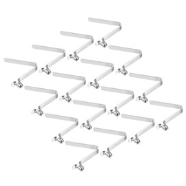 PATIKIL 6.5x4mm Kayak Paddle Snaps, 16 Pack Tent Pole Clips Steel V Shaped Single Pin Push Button Spring Clips Lock Tube Pole Clips for Camping Awning