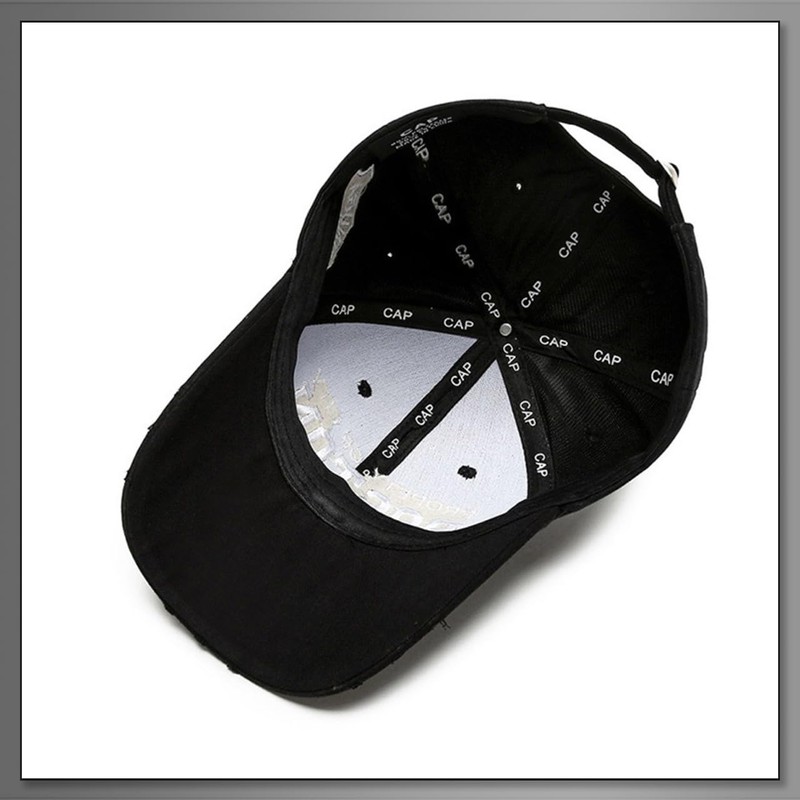 Buzz Selection CAP197 Cap, Embroidery, Hat, English Work, Distressed Design,