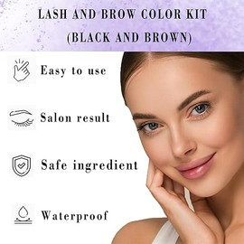 Eyelash and Eyebrow Color kit, Professional Result With Safe Ingredients, Easy to Use, DIY & Salon Use (Black and Brown)