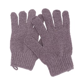VICASKY 1 Pair Exfoliating Bath Gloves for Men Women Five Finger Scrubber Mitts Versatile Shower Sauna Use Easy Clean Stretchy Design for All Hand Purple