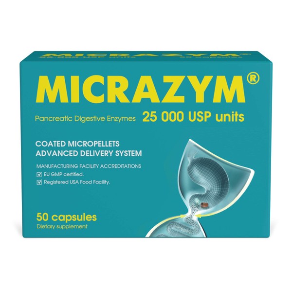 Micrazym AVVA Pharmа Pancreatic Enzymes - 25,000 USP Effective Pancreatic
