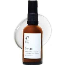 47 Skin Hydrating Face Serum for Clearing Acne and Scars, Anti-Blemish & Scar Repair Serum Skincare Treatment with Silver Chitoderm Smooth Skin Moisturiser Serum for All Skin Types - 30ml