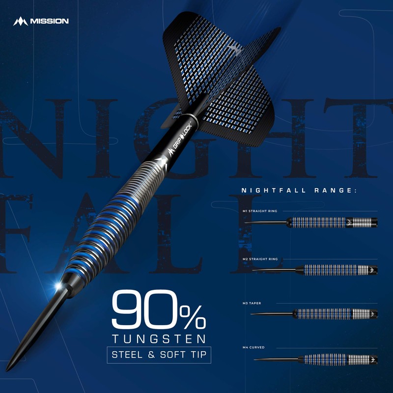 Mission Darts #_D9688 Nightfall | 19g Premium Soft Tip 90%