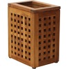 AquaTeak Grate Teak Waste Basket