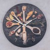 levandeo Wall Clock Wood 30 x 30 cm Round Birch
