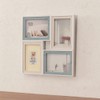 Nakabayashi F-TMS-111-4-B Two-Tone Resin Photo Frame, 4 Sides, Blue