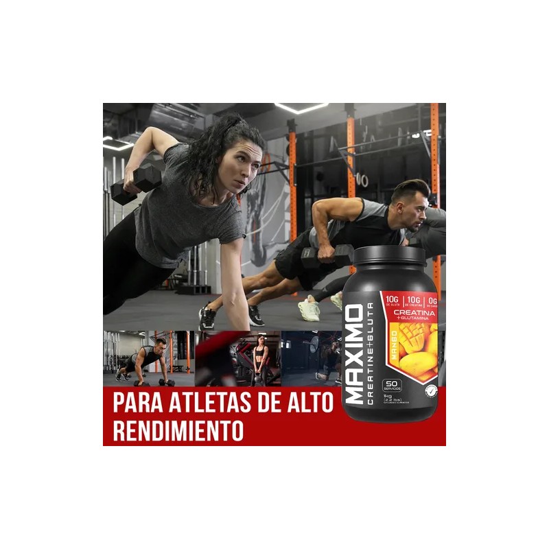 Suplemento Creatina + Glutamina Maximo 1kg 50servicios