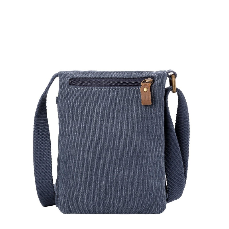 Troop London TRP0243L Classic Canvas Across Body Bag Charcoal