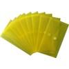 EXXO by HFP 90553 Document Wallet with Velcro Fastener DIN Long Polypropylene Plastic 225 x 125 mm Transparent Yellow Pack of 10