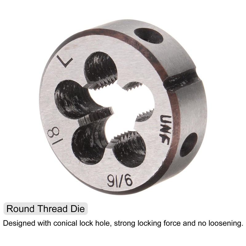 sourcing map 2pcs Tap and Die Set, 9/16-18 UNF Left