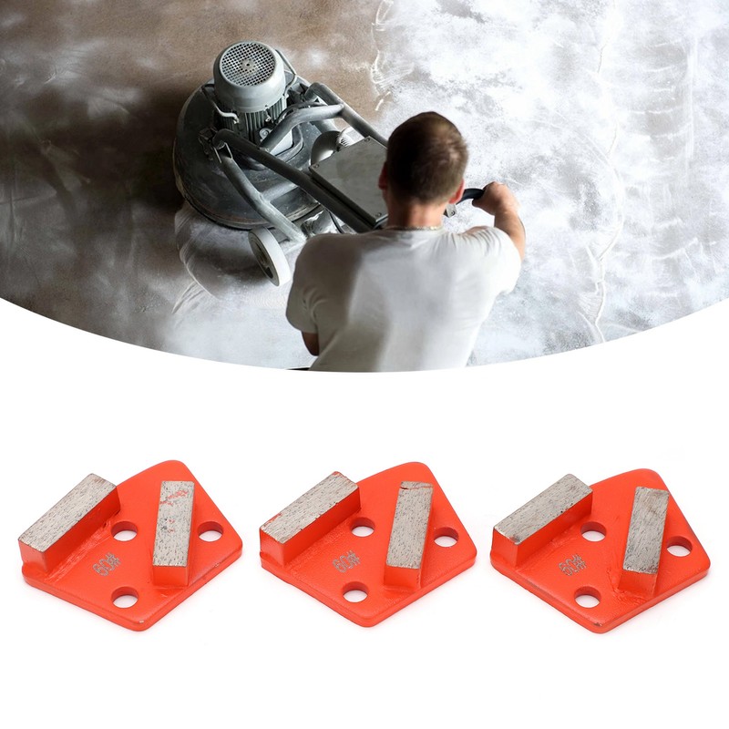 3Pcs Diamond Grinding Shoes Trapezoid Concrete Aggreesive Cutting 2 Long