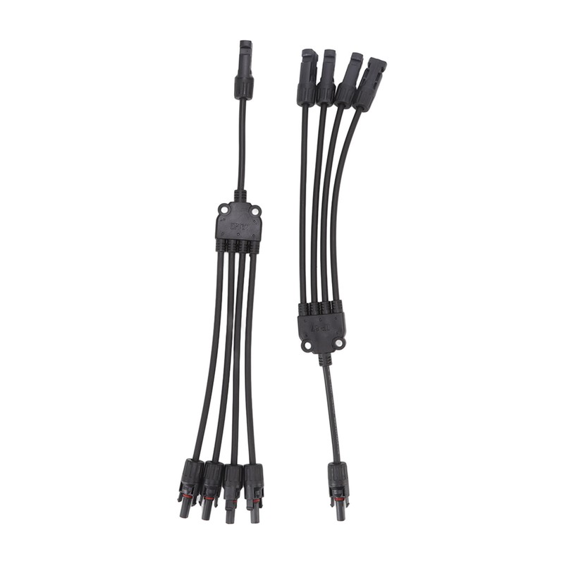 One Pair Solar Panel Adapter Y Branch 1 to 4