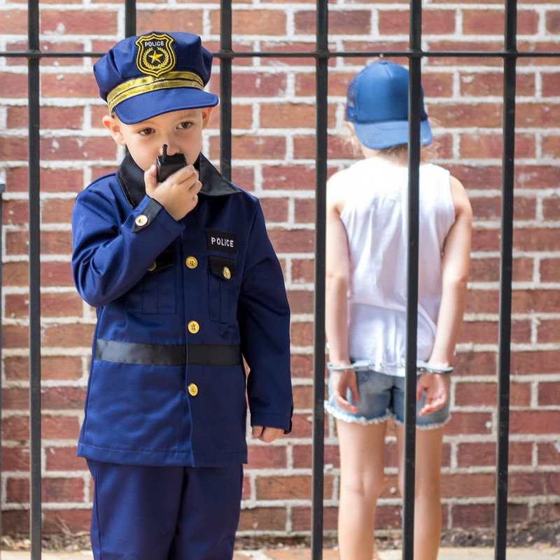 ReliBeauty ReliBeauty Polizei Kostüm Kinder Junge mit Zubehöre，100