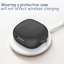 Keminsung case Compatible with soundcore C40i Cover Wireless Earbuds Silicone Material Shockproof Unique Portable Protective Cover with Carabiner (Blue)