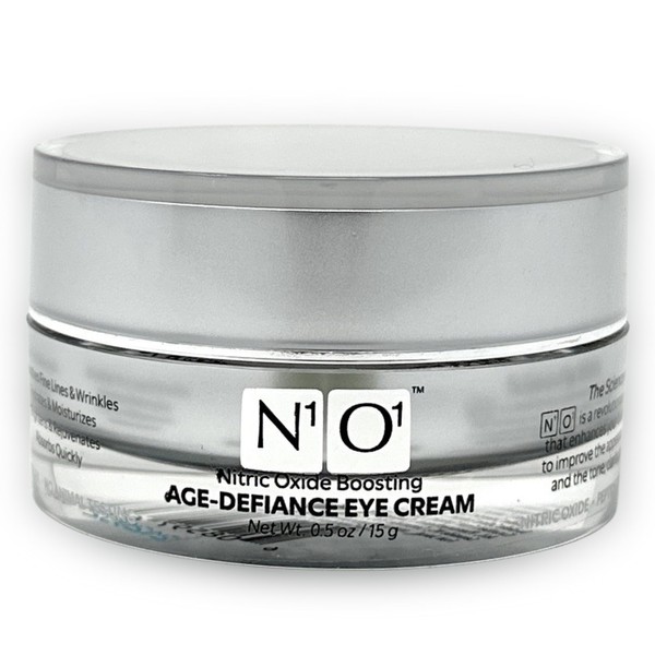 N1O1 Age-Defiance Eye Cream - Day & Night Moisturizer with Nitric Oxide, Hyaluronic Acid, Complex Peptides, Ceramides - Hydrating Eye Cream for Dark Circles, Wrinkles, Fine Lines, Puffiness - 0.5 oz.
