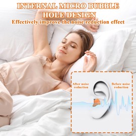 100 Pairs Soft Foam Ear Plugs, Ear Plugs for Sleepping, Reusable Noise Cancelling Ears Plug for Sleep, Snoring, Work, Lound Noise