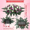 Lodou Cemetery Flowers for Grave,Headstone Flower Saddle,Flowers for Cemetery Grave