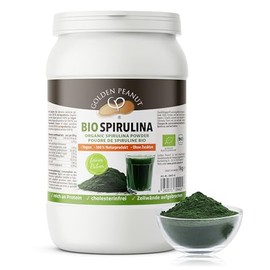GOLDEN PEANUT GOLDEN PEANUT Spirulina 1 kg Pulver BIO - Zellw?nde aufgebrochen, 100% Rohkostqualit?t, nach EU-?KO-Standard, vegan