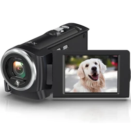 Video Camera Camcorder, 2.7K 50MP Digital Camera Recorder 16X Digital Zoom 270 Degree Rotation LCD Vlogging Camera Support Up to 128GB (64GB)