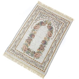 Hitopin 1 Piece Prayer Mat, Prayer Mat Islam, Prayer Mat Islamic, Muslim Prayer Rug, Soft Prayer Carpet, for Ramadan Islamic Muslim Prayer, Great Gift for Family, Friends (Off-White)