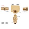 Tee Adapter Fitting, Brass 4AN 1/8 BSP 1/8 NPT Adapter