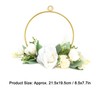 Floral Hoop Metal Ring Wreath Artificial Wall Hanging Wreath for