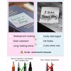 200pcs Glitter Sticky Notes, Transparent Sticky Notes with Pink Blue