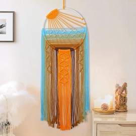 Betylifoy Sun Wall Decor Dream Catcher Macrame Wall Hanging Large Boho Dreamcatchers Hand Woven Sunrise Wall Art Tapestry Colorful Room Decor for Bedroom Living Room Nursery Apartment (Sunrise)