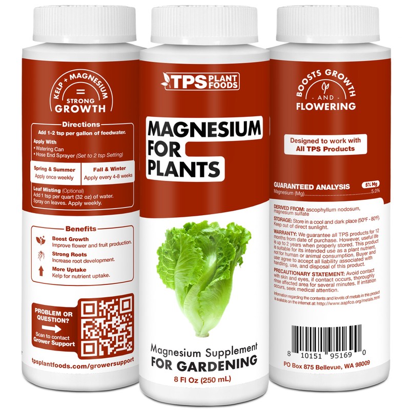 TPS NUTRIENTS Magnesium Fertilizer for Plants, Bioavailable Mg for Growth