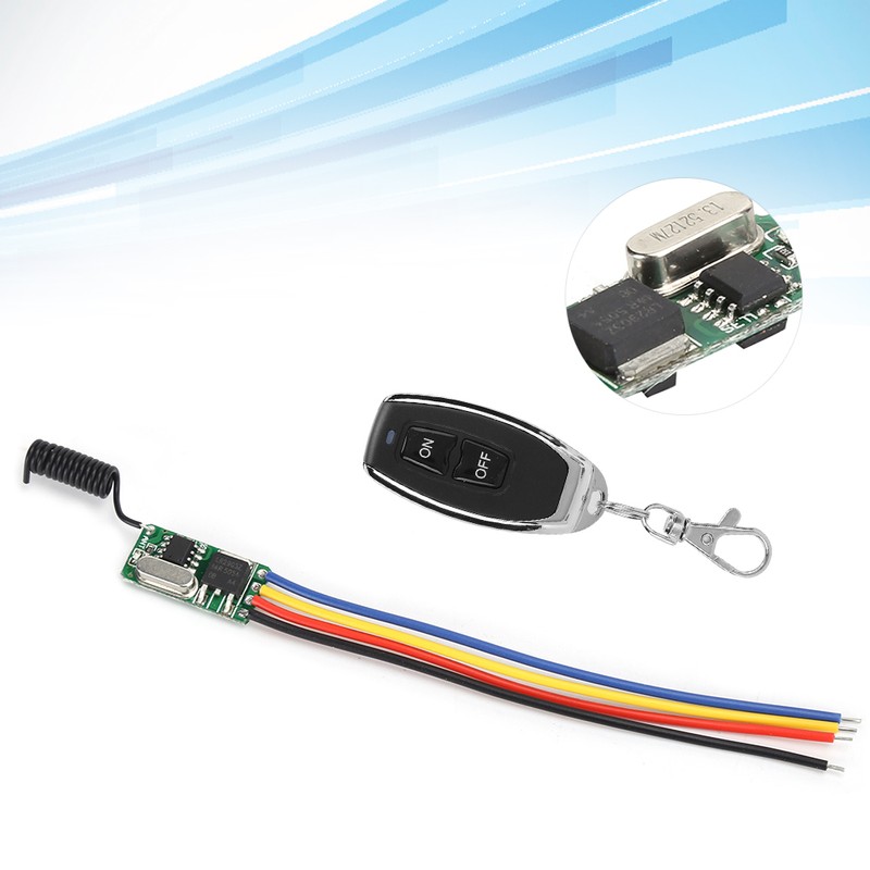 Wide Voltage 3.7‑12V Micro Wireless Remote Control Switch Module LED