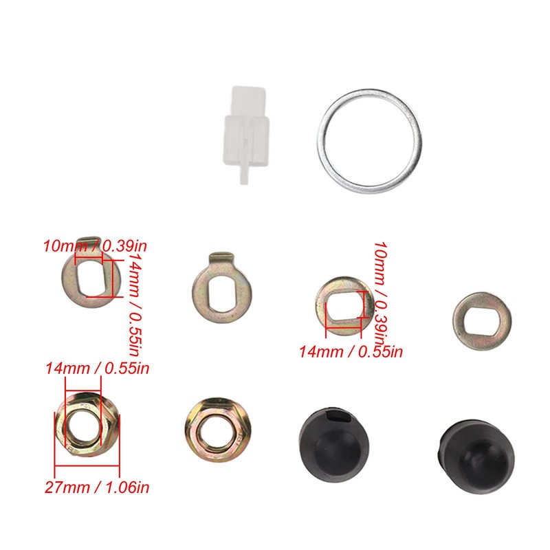 M14 Nuts Washer Kit Bicycle Hub Motor Nuts Kit Steel