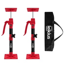 2PK Steel Cabinet Jacks for Installing Cabinets,Adjustable 3rd Hand Quick Support Rod,Telescopic Support Pole,12.4-23.6" Third Hand Tools Support Pole,132LB Load Cabinet Installation Jacks