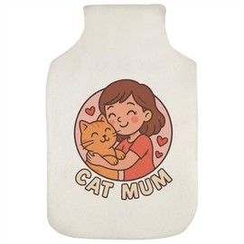 'Cat Mum' Hot Water Bottle Cover (HW00041772)