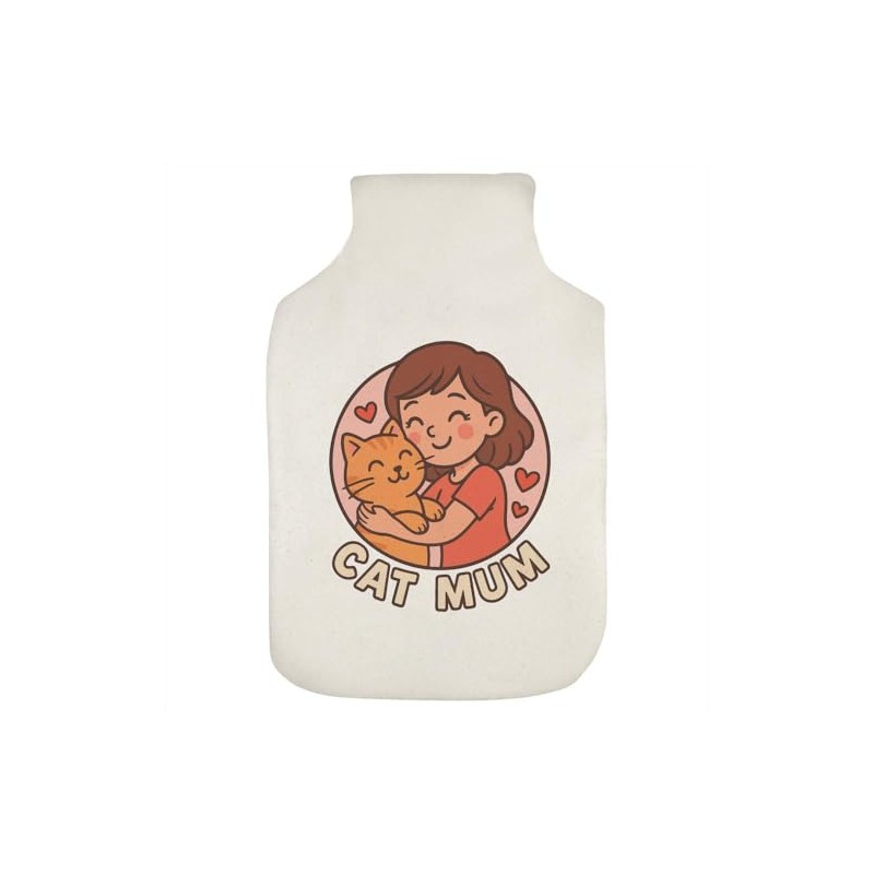 'Cat Mum' Hot Water Bottle Cover (HW00041772)
