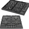 4x Oven Hob Knob Switch Silver Black Compatible With Belling