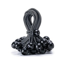 SUMORISE 50 Pack Ball Bungee Cord 12 Inch Heavy Duty Bungie Cord Balls for Outdoor Camping Tarp, Canopy,Shelter,Gazebo(Black/White (50-Pack, 12 Inch)