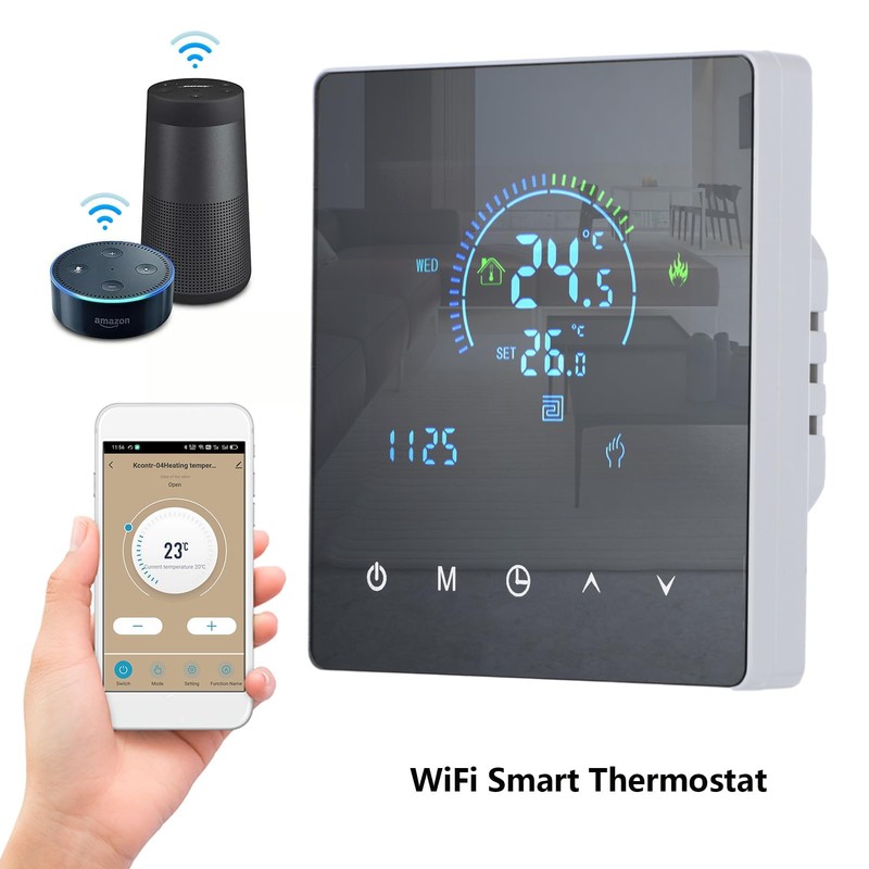 Decdeal Programmable Thermostat Floor Heating Thermostat 485 Modbus Thermostat WiFi
