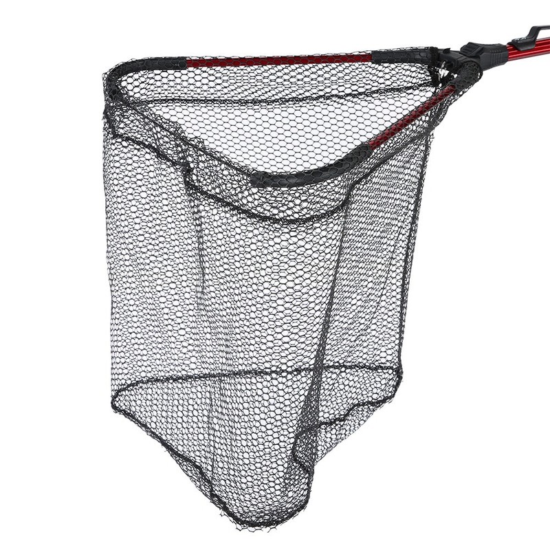 Portable Aluminum Alloy Foldng Fishing Landing Net Pole Plastic Handle