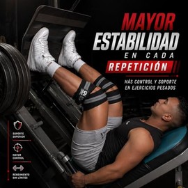 GN FITNESS Vendas Para Rodillas Gym, Wraps Para Rodilla Gym, Rodillera para Gym, Equipo de entrenamiento de pesas, Evita lesiones en tus articulacione