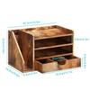 NiOffice Multi-Tier Wood Desk File Organizer with Side File Rack,