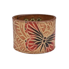Anuschka Leather Bracelet for Women Hand Painted Adjustable Size, Leather