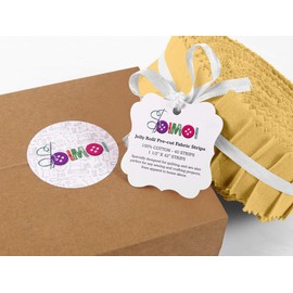 Soimoi 40Pcs Solid Goldenrod Precut Fabrics Strips Roll Up 2.5 Inches Cotton Jelly Rolls for Quilting