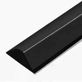 Dalrun 39" Collapsible Shower Threshold Water Dam Shower Barrier Silicone 0.5" H x 1.2"W (Black)