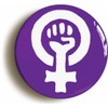Ozorath FEMINIST FIST SYMBOL BADGE BUTTON PIN PURPLE (Size is