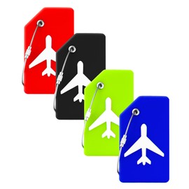 4 Pack Luggage Tag, Baggage Handbag School Bag Suitcase Tag Label with Name ID Card